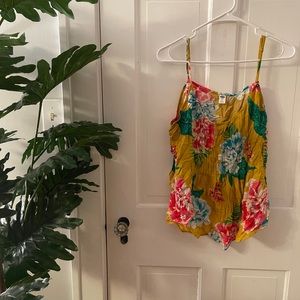 Floral Yellow Women's Top